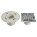 ABS Adjustable Shower Floor Drain with Square Brass Grate - Image 8