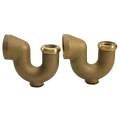 Rough Brass Regular Drain Trap With Cleanout Waste Fitting - Image 5