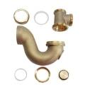 Cast Brass Swing Tee Trap Tubular with Cleanout Drain - Image 2