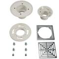 ABS Adjustable Shower Floor Drain with Square Brass Grate - Image 9