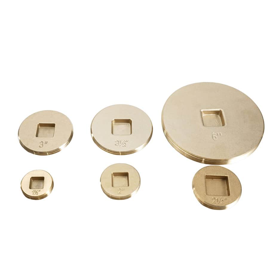 down square head female brass countersunk cleanout plugs 0883b