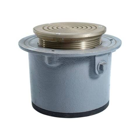 Adjustable Floor Shower Drain with Nickel Bronze Strainer